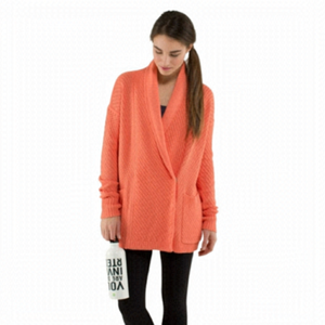 LULULEMON Post Practice Cardi in Plum Peach Womens Oversized Grandpa Cardigan 10